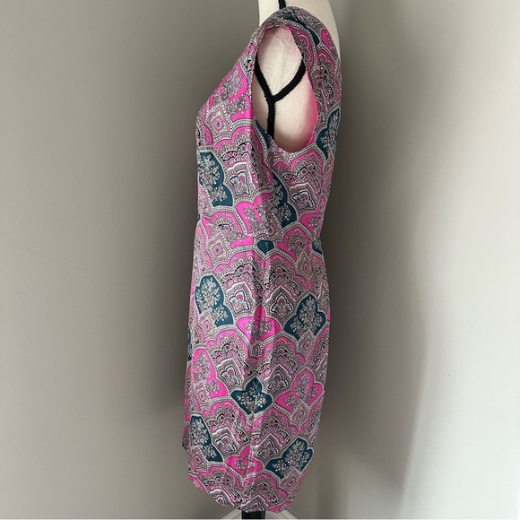 The Limited Pink Medallion Paisley Floral Print Sheath Dress Size 8 - Picture 5 of 9